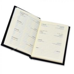 FIS Bonded Leather Pocket (Arabic/English) 1 Week at a glance, Black - Al Masam Stationery LLC