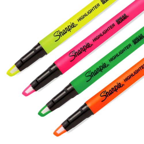Sharpie Clear View Highlighter Set Of 4 Pieces Multicolour - Al Masam Stationery LLC