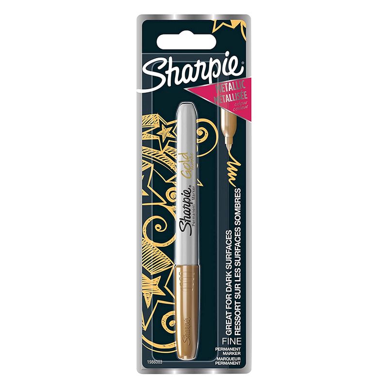 Sharpie Permanent Marker Metallic Gold - (SP-1986003) - Al Masam Stationery LLC