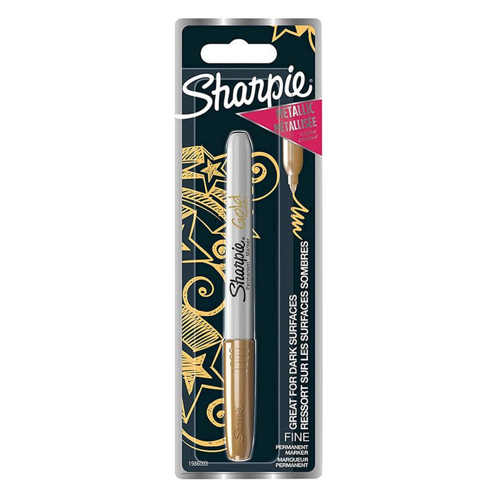 Sharpie Permanent Marker Metallic Gold - (SP-1986003) - Al Masam Stationery LLC