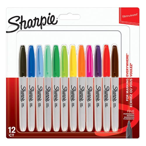 Sharpie Fine Point Permanent Marker Assorted 14 Pieces - Al Masam Stationery LLC