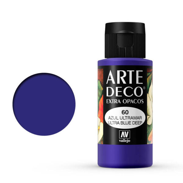 VALLEJO ART DECO 060-60ML. ULTRA BLUE DEEP - Al Masam Stationery LLC Main image