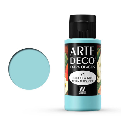 VALLEJO ART DECO 071-60ML. INDIAN TURQUOISE - Al Masam Stationery LLC Main image