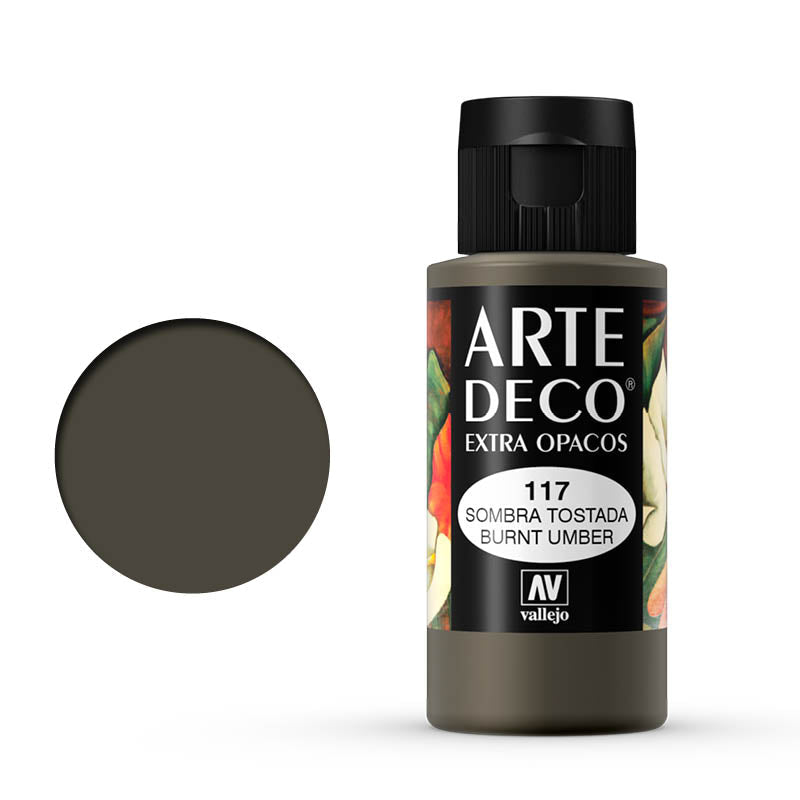 VALLEJO ART DECO 117-60ML. BURNT UMBER - Al Masam Stationery LLC Main image