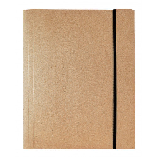 KRAFT DOCMNT A4 WALLET ELASTICATED 3 FLAP - Al Masam Stationery LLC Main image
