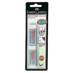 FABER-CASTELL Dust Free Eraser w Sleeve (2pc Blister)-187165 - Al Masam Stationery LLC