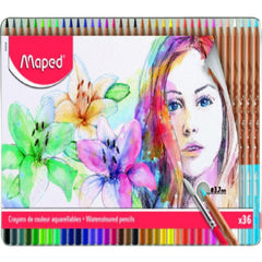 Water ColourPencils Artist metal - (Set of 36) - Al Masam Stationery LLC