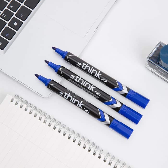 Deli Permanent Marker Bullet 1.5mm Blue - (EU10230) - Al Masam Stationery LLC