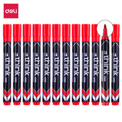 Deli Permanent Marker Bullet 1.5mm Red - Al Masam Stationery LLC