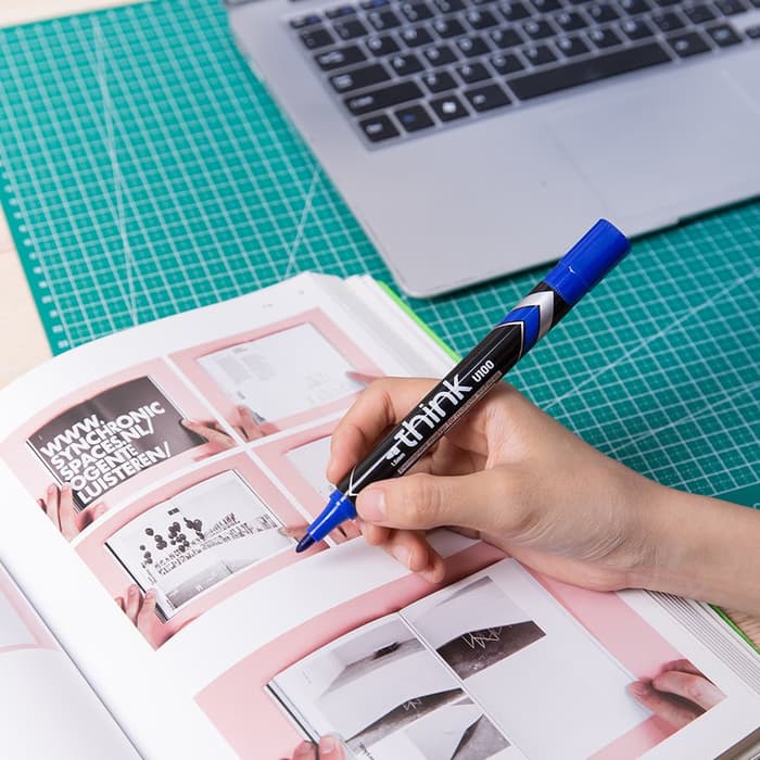 Deli Permanent Marker Bullet 1.5mm Blue - (EU10230) - Al Masam Stationery LLC