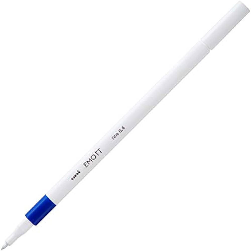 Mitsubishi Uniball Emott Fineline Pen Black 0.4mm Blue - Al Masam Stationery LLC Main image