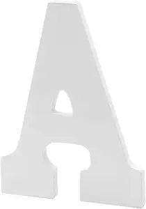 White Wooden Letter A for Crafts & DIY Decoration