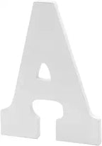 White Wooden Letter A for Crafts & DIY Decoration