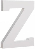 White Wooden Letter Z for Crafts & DIY Decoration