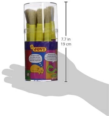 JOVI School Brushes Thick Size Jar with 9 Brushes - Al Masam Stationery LLC
