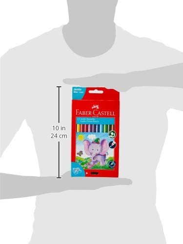 FABER-CASTELL Colour Pencil Jumbo 12 with sharpener - Al Masam Stationery LLC