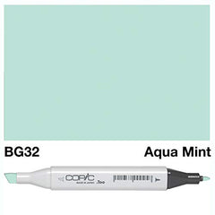 Enhance your artwork with the COPIC SKETCH MARKER BG 32 AQUA MINT. With its vibrant and long-lasting color, this marker is perfect for adding a touch of Aqua Mint to your illustrations. Its versatile fine tip allows for precise and effortless strokes, making it a must-have for any artist or designer.