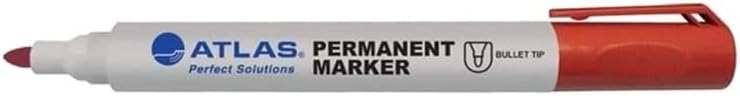 Atlas Permanent Marker Bullet Tip Red | Marking Pen