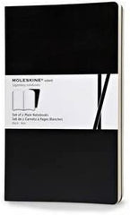 Moleskine Volant Plain Large Notebook Set of 2 Black - Al Masam Stationery LLC