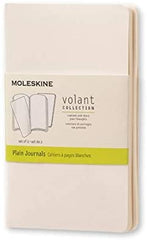 Moleskine Volant Plain Pocket Notebook Set of 2 White - Al Masam Stationery LLC