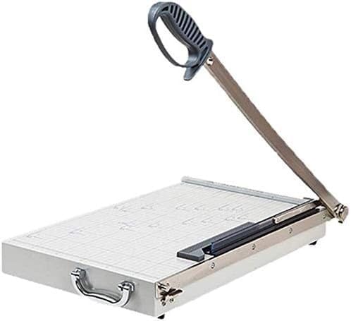 Atlas A4 metal base paper cutter with sharp blade and sturdy silver metal base, ideal for precise office paper trimming.