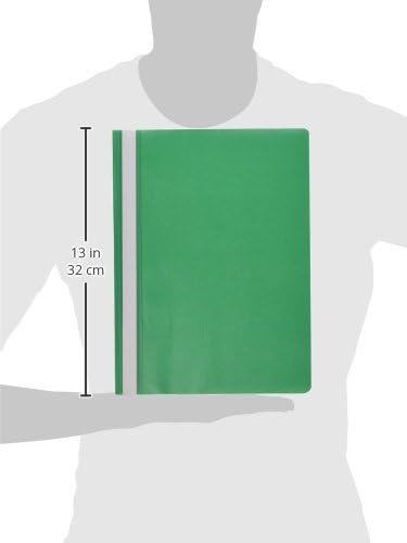 Atlas PVC Flat File with Pocket A4 Black Green
