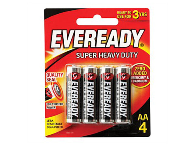 Eveready Super Heavy Duty 1215-BP4 AA (Pack of 4) - Al Masam Stationery LLC Main image
