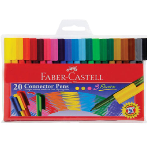 FABER-CASTELL JUMBO CONNECTOR PEN - (Pack os 20) - Al Masam Stationery LLC