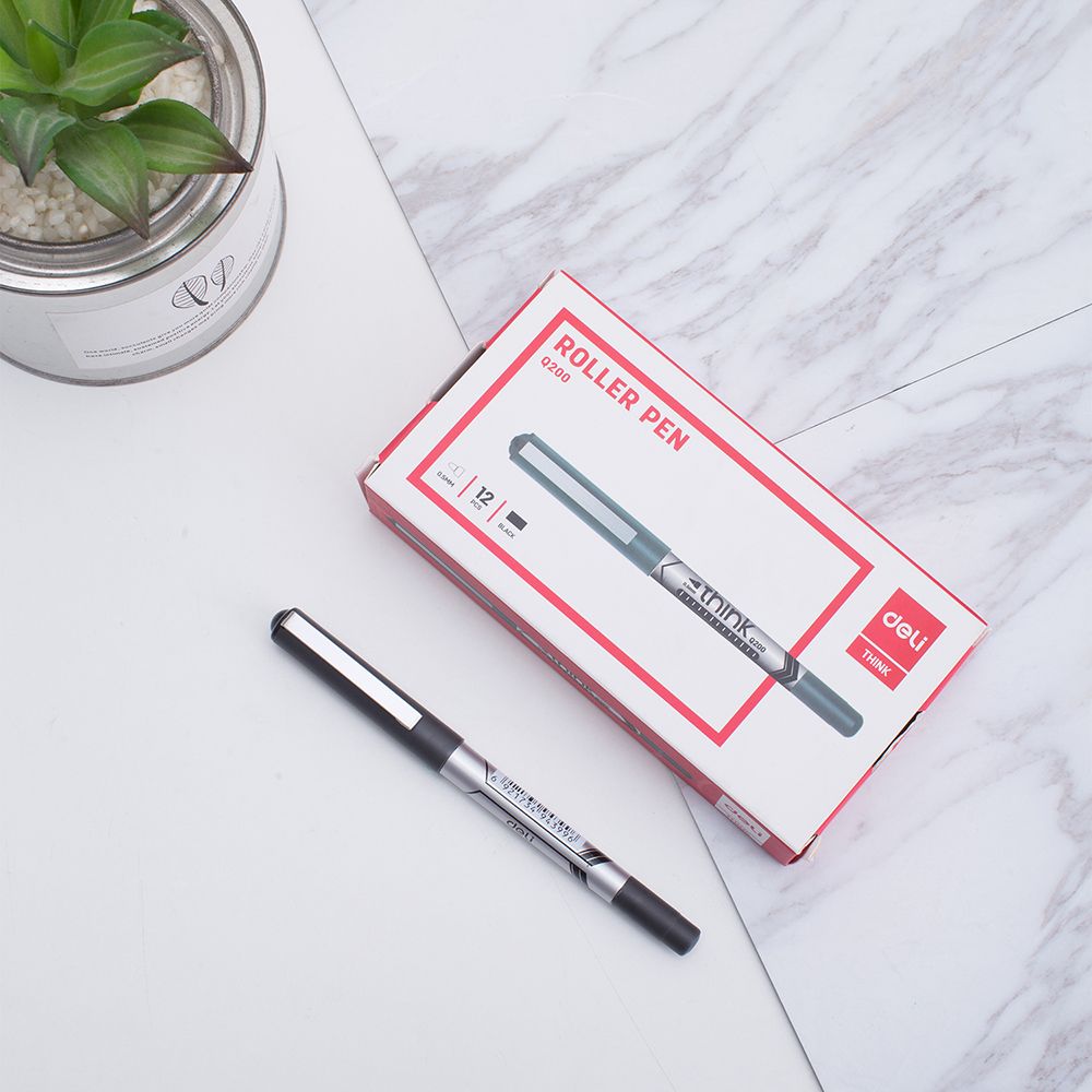 Deli Roller Pen 0.5mm Black - Al Masam Stationery LLC