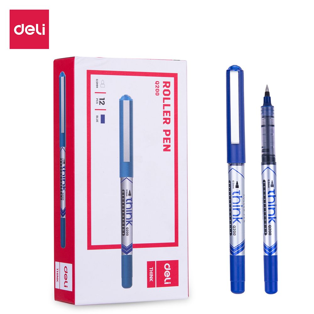 Deli Roller Pen 0.5mm Blue - Al Masam Stationery LLC