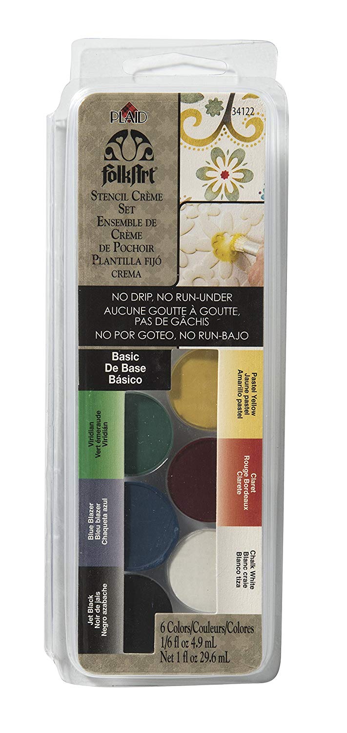 Folkart Stencil Creme Paint Set Basic - Al Masam Stationery LLC
