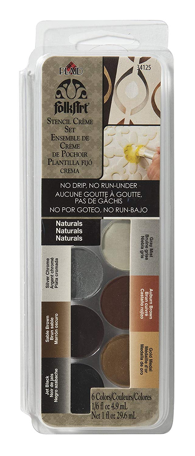 Folkart Stencil Creme Paint Set Naturals - Al Masam Stationery LLC