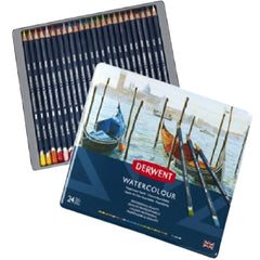 Derwent 48 Watercolour Pencil - May Green - (Tin of 24) - Al Masam Stationery LLC