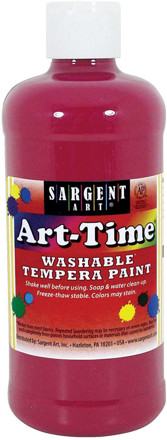 ART-TIME WASHABLE PAINT - 16 OZ. MAGENTA