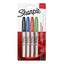 Sharpie Fine Tip Permanent Marker Assorted 4 Pieces - (SP-1985858) - Al Masam Stationery LLC