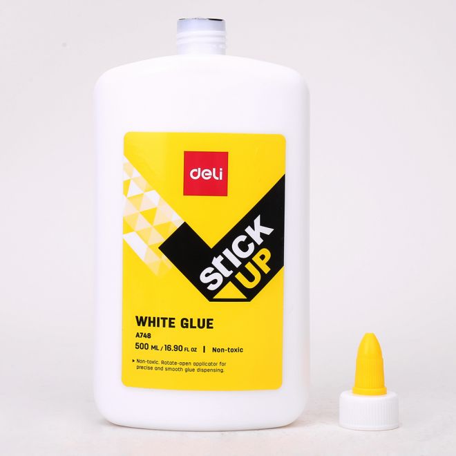Deli White Glue 500ml - Al Masam Stationery LLC
