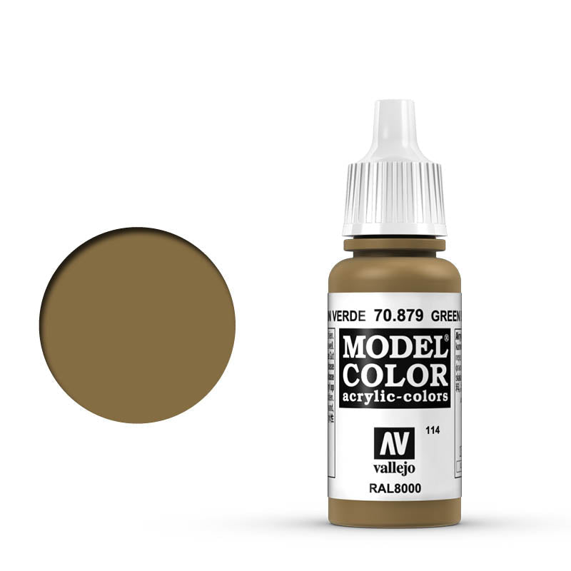Vallejo 114:MODELCOLOR 879-17ML. GREEN BROWN - Al Masam Stationery LLC