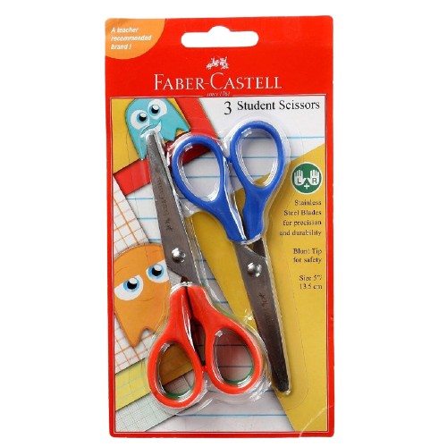 FABER-CASTELL 3 Student Scissors - Al Masam Stationery LLC