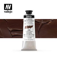 VALLEJO ACRYLIC ARTIST 302: 60 ML. BURNT UMBER - Al Masam Stationery LLC