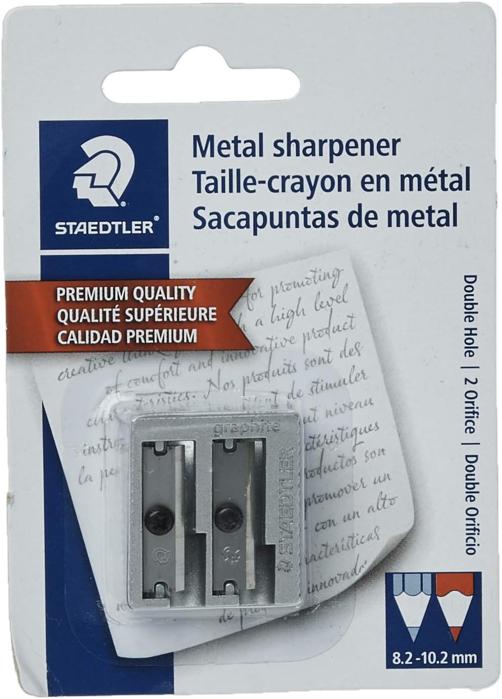 Staedtler Single Double Hole Metal Sharpener (Box of 20 Pcs) - Al Masam Stationery LLC Main image