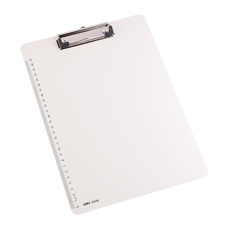 Deli Dual PP Low-profile Clip Board A4 White - Al Masam Stationery LLC