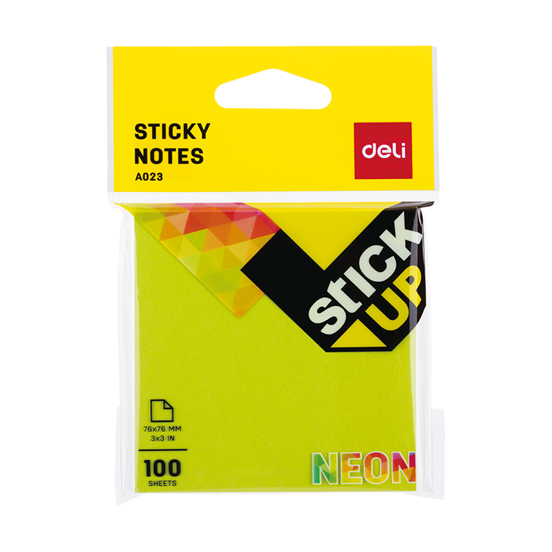 Deli Sticky Notes 76x76mm 3''x3'' 100 - Al Masam Stationery LLC