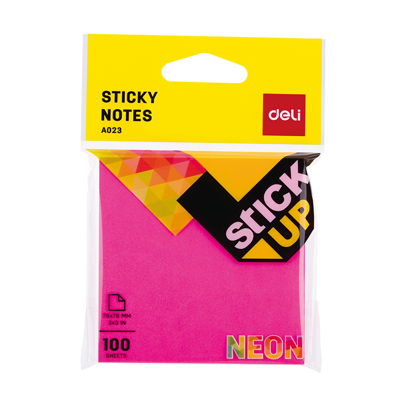 Deli Sticky Notes 76x76mm 3''x3'' 100 - Al Masam Stationery LLC