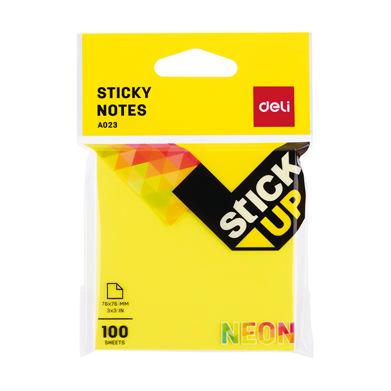 Deli Sticky Notes 76x76mm 3''x3'' 100 - Al Masam Stationery LLC