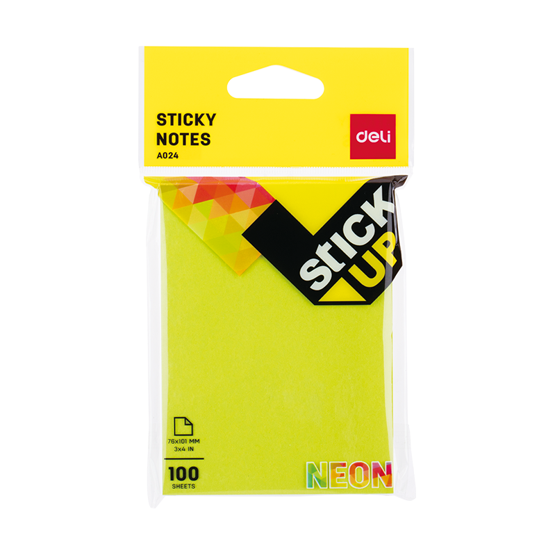 Deli Sticky Notes 76x101mm 3''x4'' - Al Masam Stationery LLC