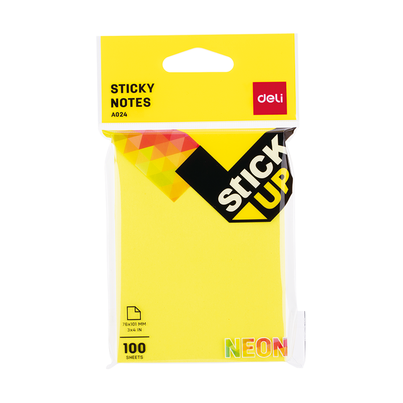 Deli Sticky Notes 76x101mm 3''x4'' - Al Masam Stationery LLC