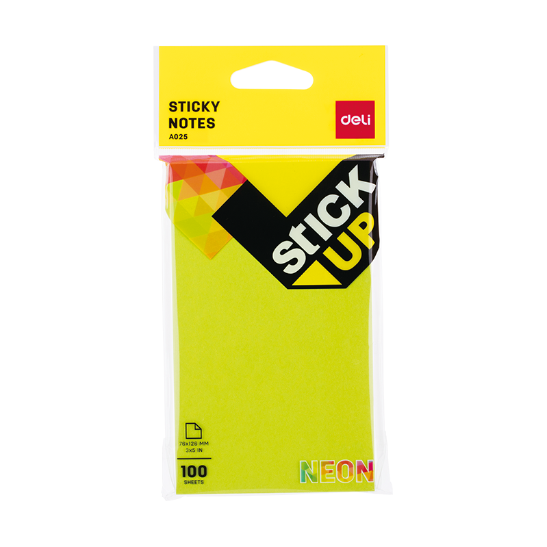 Deli Sticky Notes 76x126mm 3''x5'' - Al Masam Stationery LLC