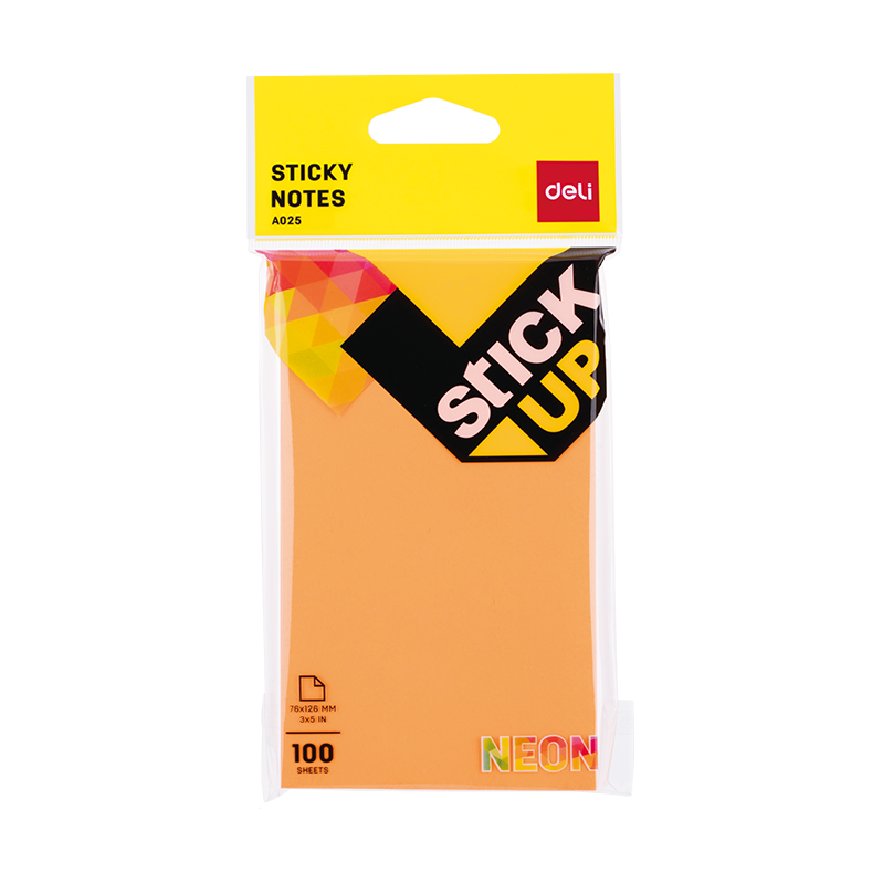 Deli Sticky Notes 76x126mm 3''x5'' - Al Masam Stationery LLC