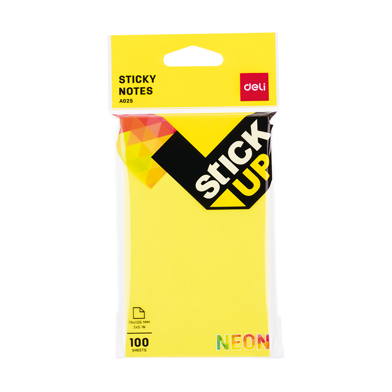 Deli Sticky Notes 76x126mm 3''x5'' - Al Masam Stationery LLC