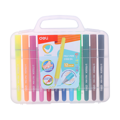 Deli Felt Pen 12 colors - U Touch